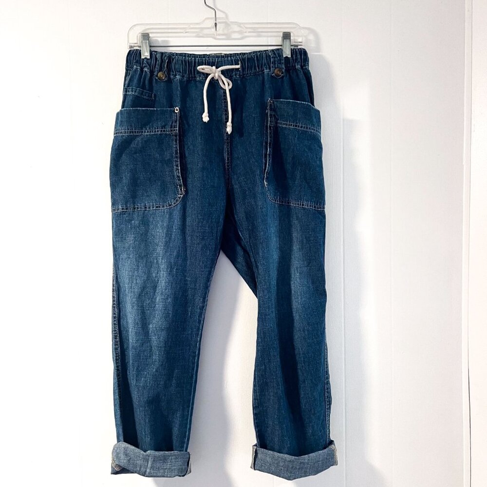 Denim Cargo Cropped Pants Medium - Picture 7 of 15